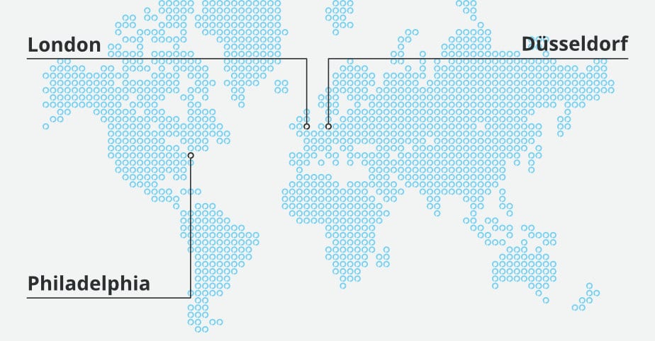 Map showing all Pacific International office locations globally
